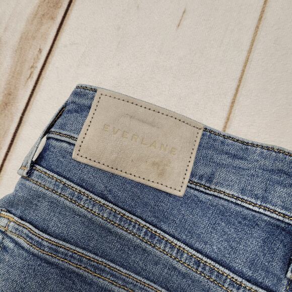 Everlane NWT curvy The Way High  skinny jeans organic cotton crop faded blue - Picture 9 of 9